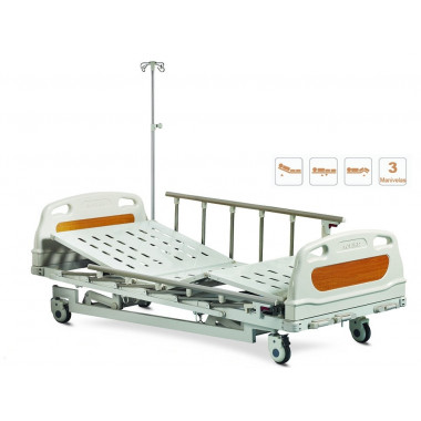 Cama Hospitalar Manual 3 movimentos AOLIKE - ALK06-A328P