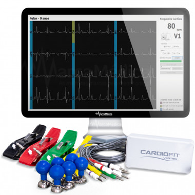 ECG Eletrocardiógrafo 12 derivações Cardiofit Ventrix