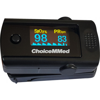 Oxímetro de Dedo Adulto Portátil MD300CF3 com Alarme e Curva Plestimográfica