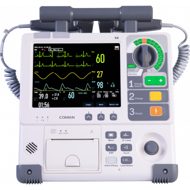 Cardioversor Desfibrilador Comen S8 com ECG + Marcapasso + DEA + Impressora