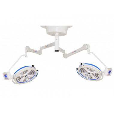 Foco Cirúrgico SKYLED de Teto Dois Braços 120 + 120 (120.000 LUX Cada Cúpula)