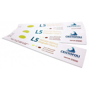 Indicador Químico Integrador Classe 5 L5 C/ 250 uni Cristofoli
