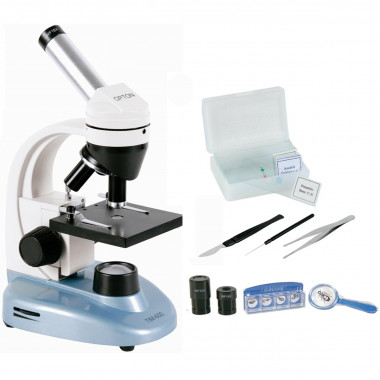 Microscópio Biológico Monocular com Aumento 40x até 640x e Iluminação a LED