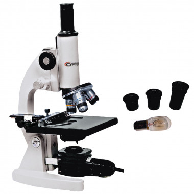 Microscópio Biológico Monocular com Aumento de 20x até 640x e Iluminação 15W