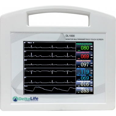 Monitor Multiparamétrico Veterinário DL1000 Touch screen 