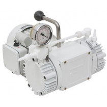 Bomba de vácuo tipo diafragma a seco com proteção em PTFE Fisatom 826T Bomba de vácuo tipo diafragma a seco com proteção em PTFE Fisatom 826T