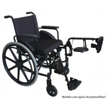 Cadeira de Rodas Dobrável em X com Opção de Apoio de Panturrilhas Ortomobil OS1 Cadeira de Rodas Dobrável em X com Opção de Apoio de Panturrilhas Ortomobil OS1