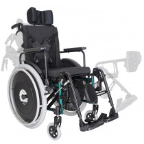 Cadeira de Rodas Reclinável em Alumínio com apoio de panturrilha 44cm MA3R  Cadeira de Rodas Reclinável em Alumínio com apoio de panturrilha 44cm MA3R