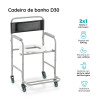 Cadeira de Banho Higiênica Dobrável até 100 Kg D30 Dellamed