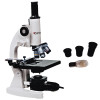 Microscópio Biológico Monocular com Aumento de 50x até 1600x e Iluminação 15W